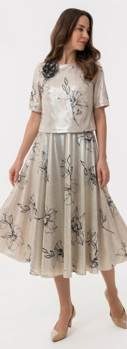 Sukienka Weselna Lady Beige Flower Frank Fashion.jpg
