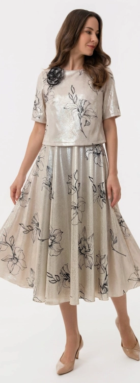 Sukienka Weselna Lady Beige Flower Frank Fashion.jpg