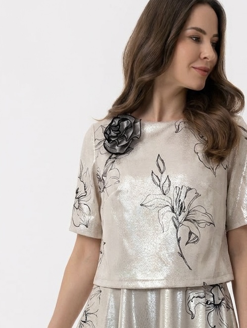 Sukienka Weselna Lady Beige Flower Frank Fashion.jpg