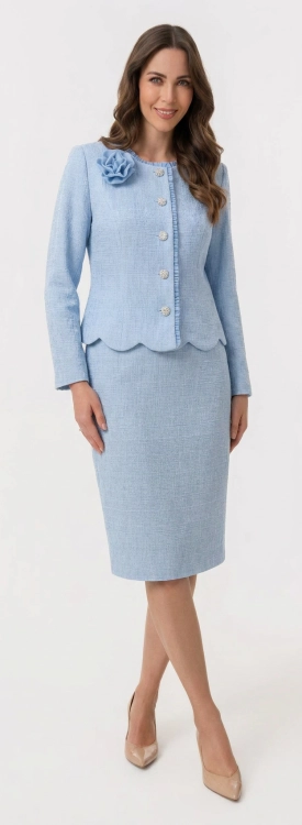 Garsonka Wizytowa Retro Short Blue Frank Fashion.jpg