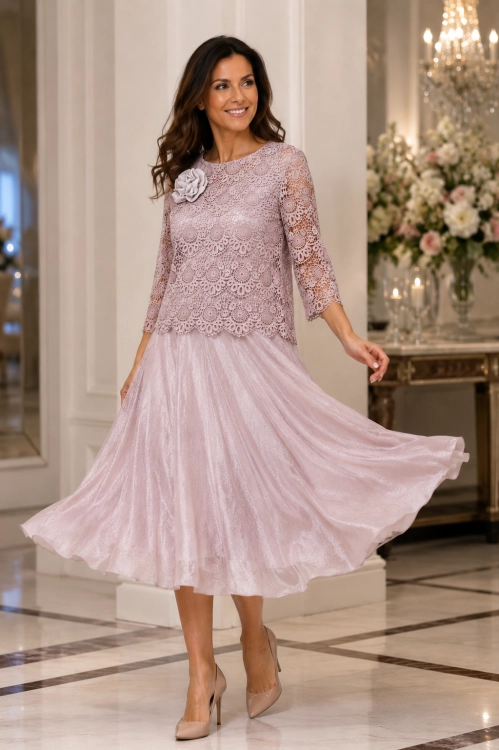 Sukienka Weselna Pudrowy Róż Lady Frank Fashion.jpg