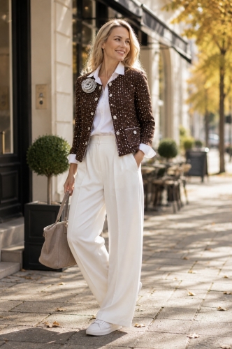 Żakiet Damski Brązowy Chocolate Frank Fashion.jpg
