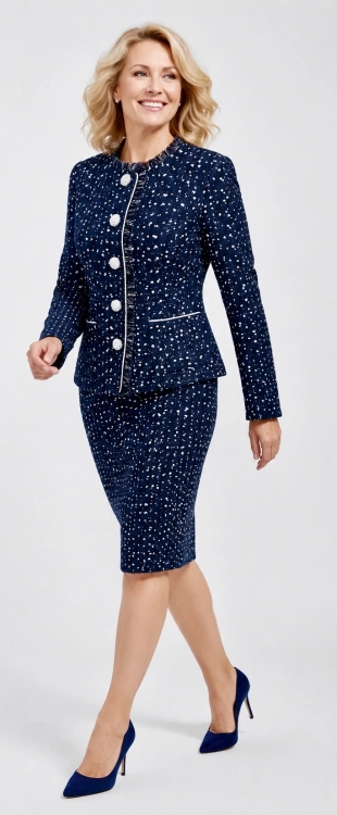 Garsonka Wizytowa Jesienna Navy Dot Frank Fashion.jpg