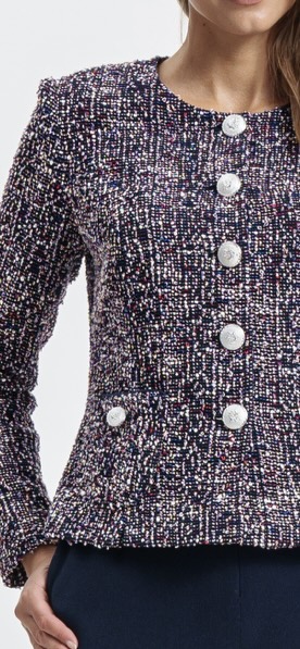Żakiet Damski Melanż Granatowy Frank Fashion.jpg