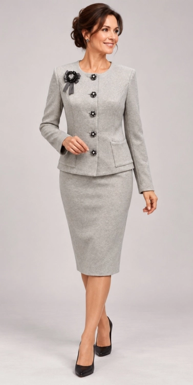 Garsonka Wizytowa Madrit Grey Frank Fashion