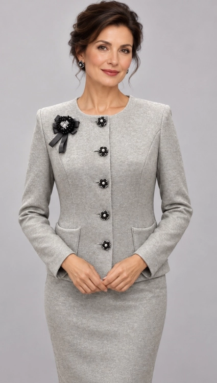 Garsonka Wizytowa Madrit Grey Frank Fashion