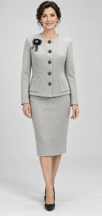 Garsonka Wizytowa Madrit Grey Frank Fashion