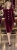 Garsonka Wieczorowa Velur Bordo Frank Fashion