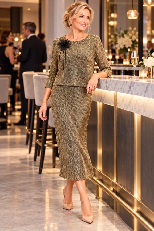 Sukienka Weselna Luna Gold Paris Frank Fashion